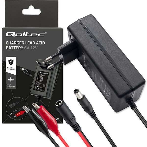 Qoltec Ładowarka AGM/GEL/STD 6/12V 1.5A LED Prostownik zdjęcie 6