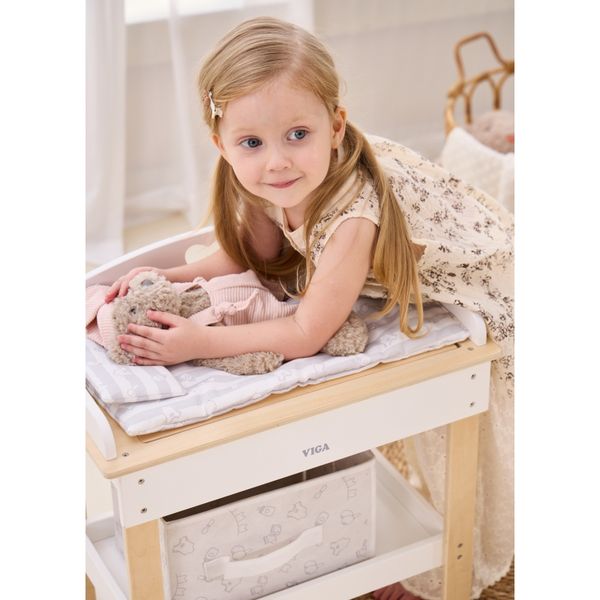 VIGA Drewniany Przewijak 2w1 Wanienka dla Lalek zdjęcie 89