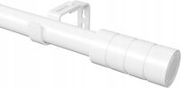2X Regulowany Drążek Do Zasłon Okiennych 90 cm - 175 cm Biały
