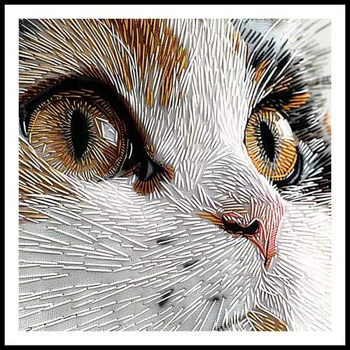 Plakat 100x100cm Nitkowany Kot na Arena.pl