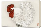 Obraz 70x50cm Japanese Bantam,  Kōno Bairei  Vintage do Salonu