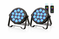 NIEKOMPLETNY Reflektor PAR LED 2 sztuki 14x RGBW 4w1 DMX sterowanie APP