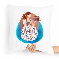 Poduszka Prezent Dla Piekarza Baked With Love Z Nadrukiem Ze Zdjęciem