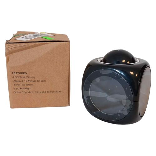 Budzik zegar z projektorem LED czarny na Arena.pl