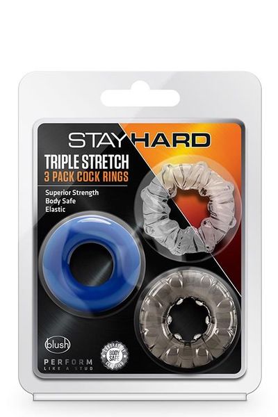 Stay Hard Triple Stretch 3Pack Cockrings zdjęcie 1