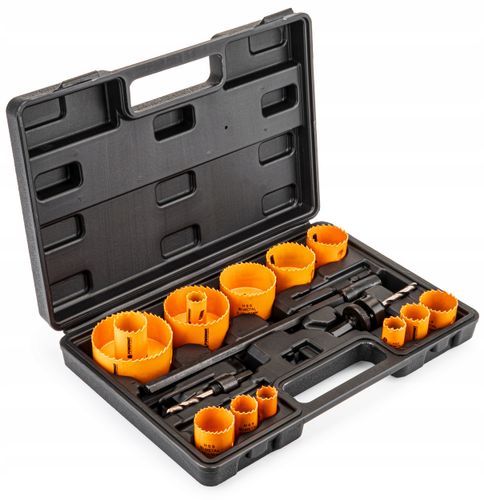 Otwornice do metalu drewna bimetal otwornica ZESTAW otwornic 17 elementów na Arena.pl