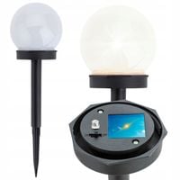 LAMPKA KULA SOLARNA LED OGRODOWA WBIJANA ŁADOWANA 4000K