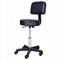 hoker z oparciem - czarny