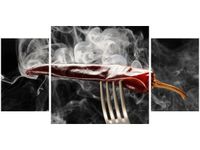 80X40CM GORĄCA PAPRYCZKA CHILI TRÓJ OBRAZ