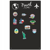 Tablica NA MAGNESY Z PODRÓŻY WAKACJI WYCIECZEK METALOWA 38 x 60 cm