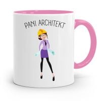 Kubek Różowy Architekta Pani Architekt Prezent Z Nadrukiem Ze Zdjęciem