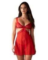 komplet bielizny obsessive cupide desir czerwony s/m