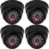 4x ATRAPA KAMERY PRZEMYSŁOWEJ KAMERA KOPUŁKA MIGAJĄCA DIODA LED