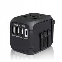 ŁADOWARKA ADAPTER MIĘDZYNARODOWY USB EU US AUS UK