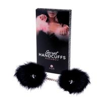 Black Marabou Handcuffs
