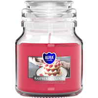 Świeca zapachowa BISPOL Aura snd71-329 (Malinowa chmurka) ~28h