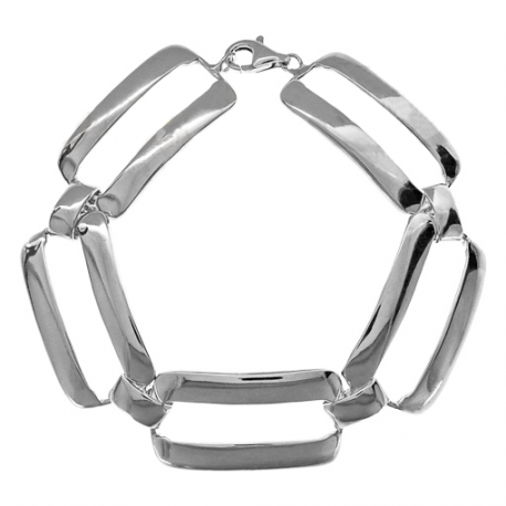 SREBRNY KOMPLET GŁADKIE PROSTOKĄTY SREBRO PRÓBY 925 AŻUROWY na Arena.pl