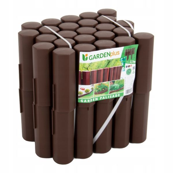 Palisada Ogrodowa Paliki Brąz 2,7 m Border Płotek zdjęcie 9