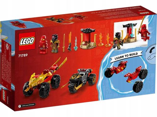 71789 - lego ninjago - bitwa samochodowo-motocyklowa między kaiem a rasem na Arena.pl
