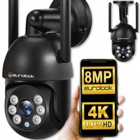 Kamera IP WiFi SMART Zewnętrzna Obrotowa ALARM 8MPX Detekcja Ruchu 4X ZOOM