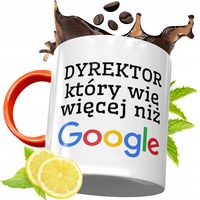 Kubek Pomarańczowy Dla Dyrektora Prezent Z Nadrukiem Ze Zdjęciem