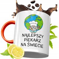 Kubek Pomarańczowy Dla Piekarza Prezent Z Nadrukiem Ze Zdjęciem