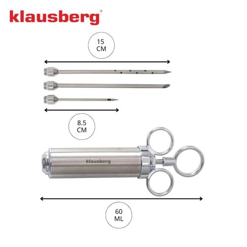 stalowa nastrzykiwarka 60ml do peklowania mięsa klausberg kb-7842 na Arena.pl