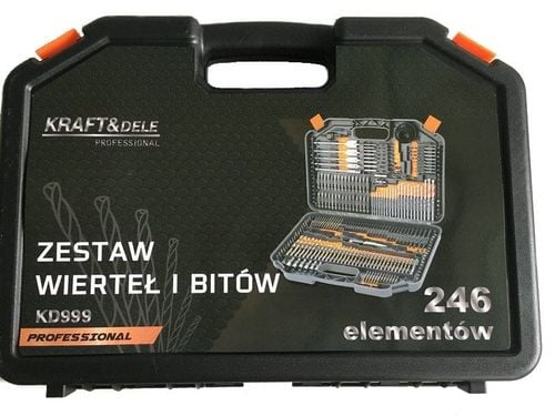 zestaw wierteł i bitów 246 elementów kd999 na Arena.pl