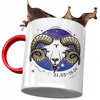 Kubek Czerwony Baran Znaki Zodiaku Horoskop Z Nadrukiem Ze Zdjęciem