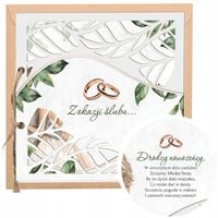 Drewniana kartka ślubna wzory do wyboru z kopertą życzenia ślubne pamiątka