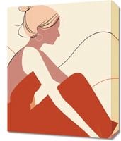 Obraz 40x50cm Zaduma na Siedząco