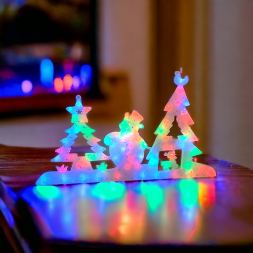 wisząca ozdoba xxl choinki z bałwankiem multikolor led lamp15multi na Arena.pl