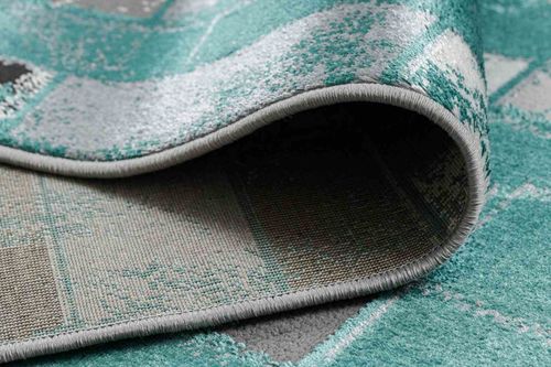 RUG/LU/WELLI/GEOMETRIC3/GREEN+ANTHRACITE/160x220 na Arena.pl