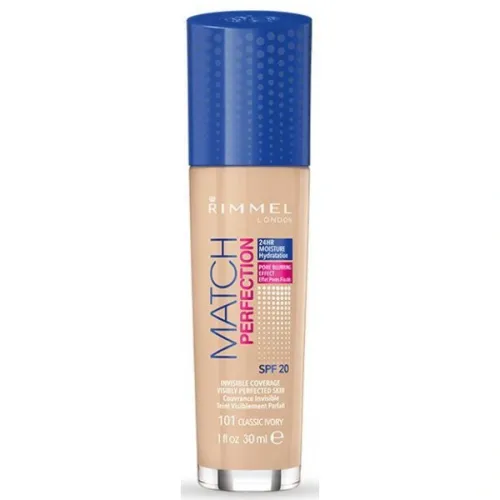 Rimmel London Match Perfection SPF20 30 ml dla kobiet Podkład 101 Classic I na Arena.pl