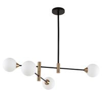 Molekuły szklane MARINO PND-9148-4-OPAL Italux loftowa lampa sufitowa biała czarna