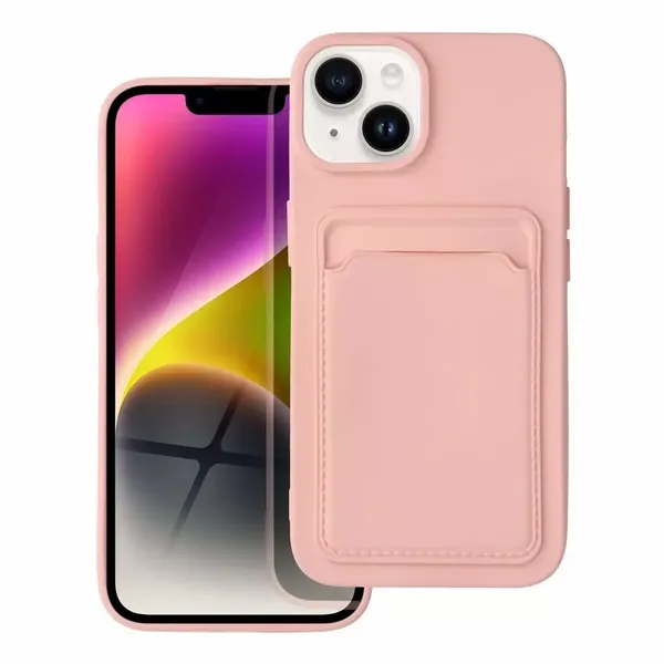 Futerał CARD CASE do IPHONE 14 różowy zdjęcie 1