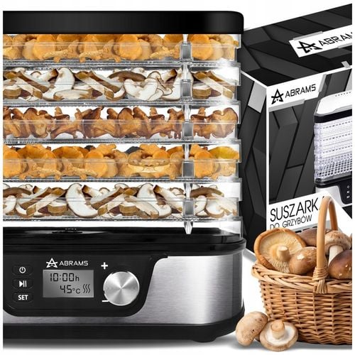 SUSZARKA DO GRZYBÓW WARZYW I OWOCÓW 600W REGULACJA TEMPERATURY TIMER 5 na Arena.pl