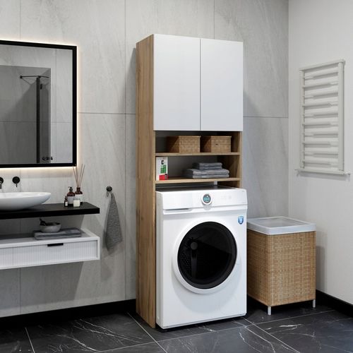 REGAŁ ŁAZIENKOWY SZAFKA NAD PRALKE WOTAN BIAŁY 4 PÓŁKI na Arena.pl