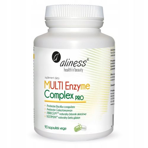 Aliness MULTI Enzyme Complex PRO 90 kap Enzymy TRAWIENIE Bromelaina Wzdęcia na Arena.pl