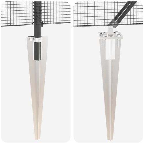 Ogrodzenie z słupkami Szary 0.8 x 100 m Stal na Arena.pl