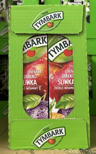 Tymbark nektar jabłko-śliwka 1l - karton zdjęcie 1