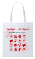 Walentynki Dla Dziewczyny Torba Eco Biała Shopper Z Nadrukiem Ze Zdjęciem