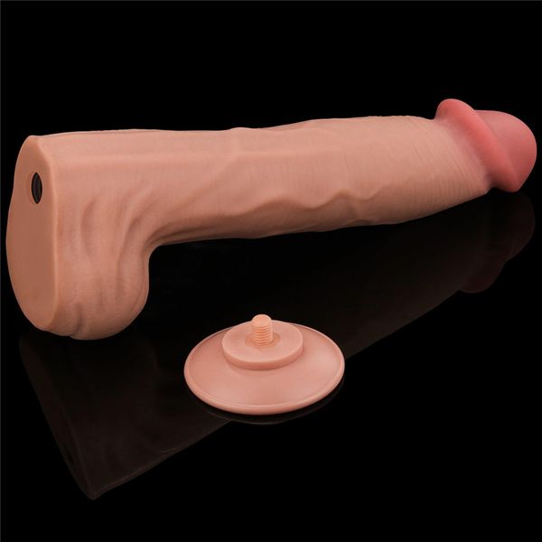 14'' King Sized Sliding Skin Dual Layer Dong zdjęcie 8
