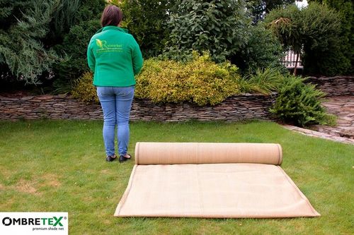 Siatka Cieniująca 1,5x30m Osłonowa Osłona Na Ogrodzenie Balkon Płot Beżowa na Arena.pl
