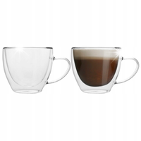 Szklanki termiczne FLORINA Malachit 270ml 6szt. CAPPUCCINO Podwójne Ścianki