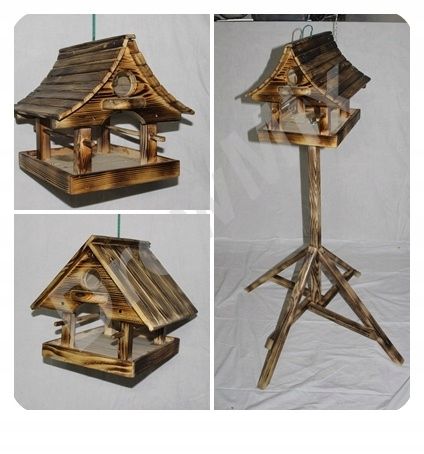 Karmnik Dla Ptaków Zimujących Drewniany BudkaDOMEK na Arena.pl