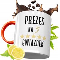 Kubek Pomarańczowy Dla Prezesa Prezent Z Nadrukiem Ze Zdjęciem