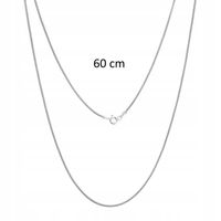 Srebrny łańcuszek długi coreana, popcorn 60 cm srebro 925