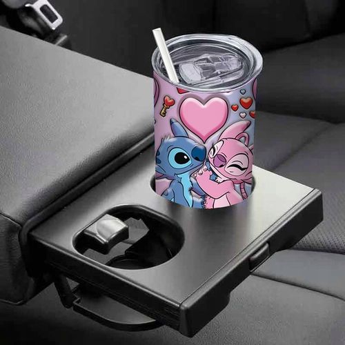 Butelka na Wodę ze Stali Nierdzewnej z Motywem Stitch i Aniołek 20oz na Arena.pl