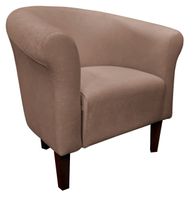 Fotel Milo Mikrofaza 3 jasny brąz nogi 20 venge